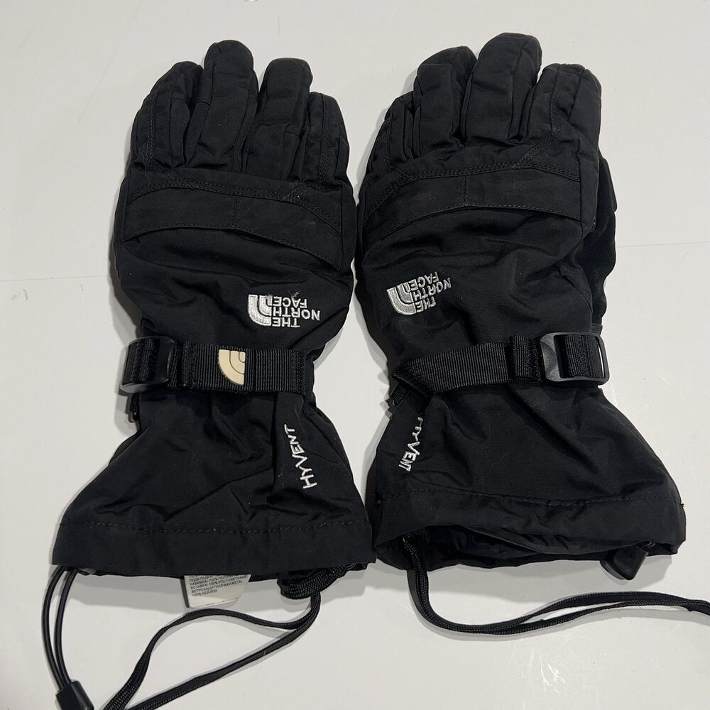 The North Face Hyvent Snow Gloves Black Mens Medium Insulated Waterproof - Picture 2 of 6